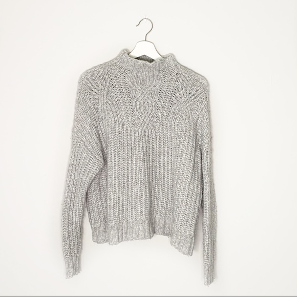 aerie Sweaters - Aerie Mock Neck Gray Sweater